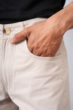 Load image into Gallery viewer, Men’s Classic Beige Slim Fit Trousers