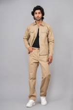 Load image into Gallery viewer, Men’s Khaki Smart Casual Co-Ord Set
