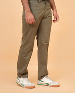 Load image into Gallery viewer, Men’s Olive Green Slim Fit Trousers
