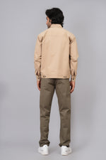 Load image into Gallery viewer, Men’s Premium Light Grey Zip-Front Shacket