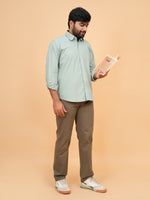 Load image into Gallery viewer, Men’s Olive Green Slim Fit Trousers