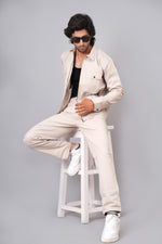 Load image into Gallery viewer, Men’s Classic Beige Slim Fit Trousers