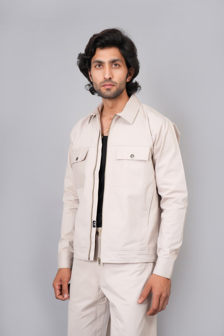 Men’s Classic Beige Utility Co-Ord Set