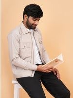 Load image into Gallery viewer, Men’s Sand Beige Structured Shacket