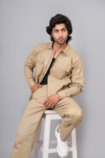 Load image into Gallery viewer, Men’s Khaki Smart Casual Co-Ord Set