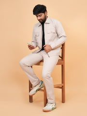Men’s Classic Beige Utility Co-Ord Set