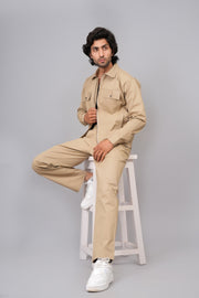 Men’s Khaki Smart Casual Co-Ord Set