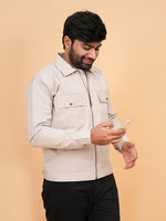 Load image into Gallery viewer, Men’s Sand Beige Structured Shacket