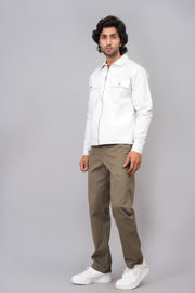 Men’s Olive Green Slim Fit Trousers