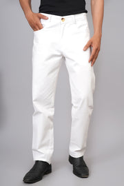 Men’s Classic White Slim Fit Trousers