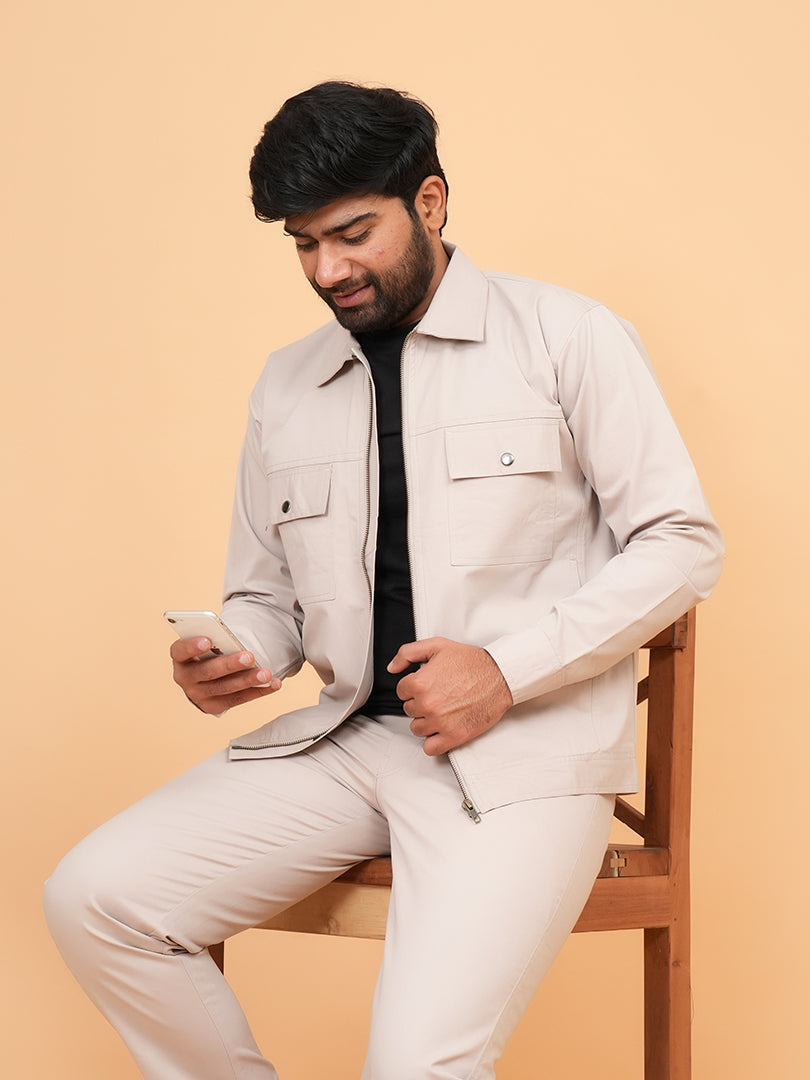 Men’s Classic Beige Utility Co-Ord Set