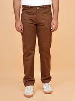Load image into Gallery viewer, Men’s Classic Dark Brown Slim Fit Trousers