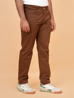 Load image into Gallery viewer, Men’s Classic Dark Brown Slim Fit Trousers