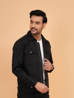 Load image into Gallery viewer, Men’s Premium Black Zip-Front Shacket