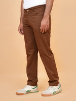 Load image into Gallery viewer, Men’s Classic Dark Brown Slim Fit Trousers