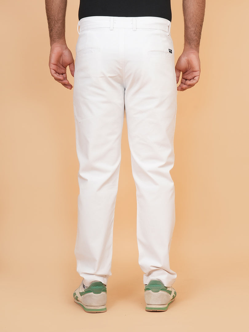 Men’s Classic White Slim Fit Trousers