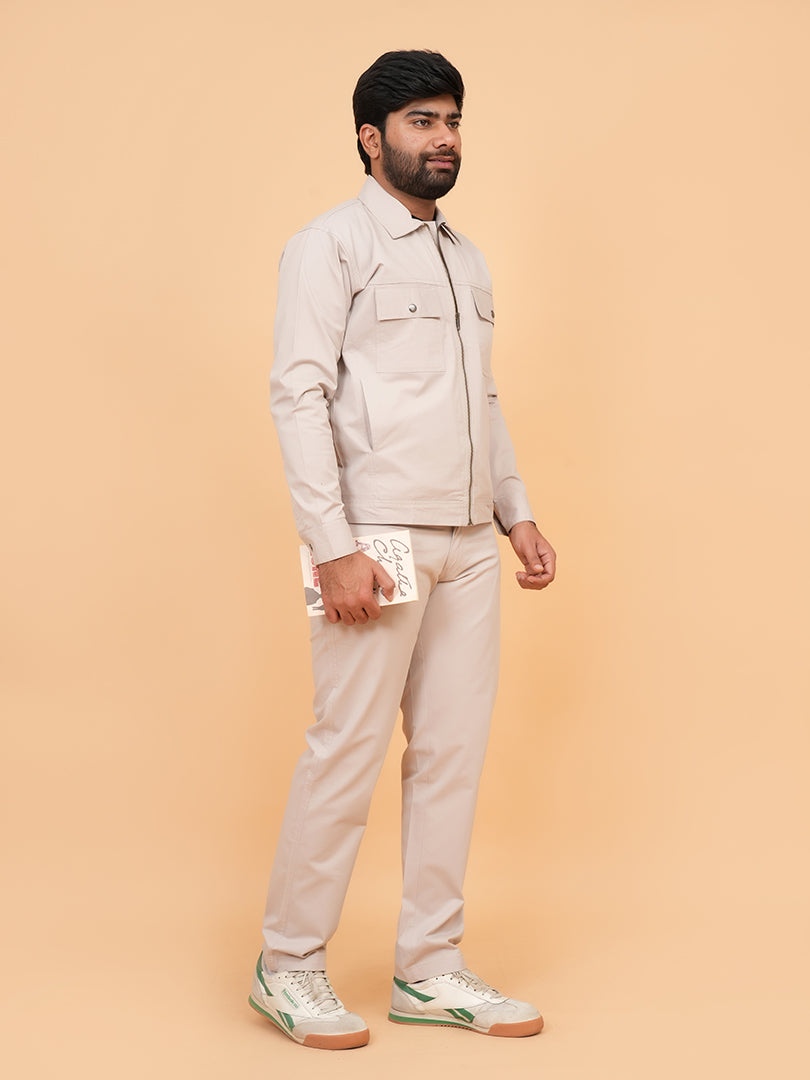 Men’s Classic Beige Utility Co-Ord Set
