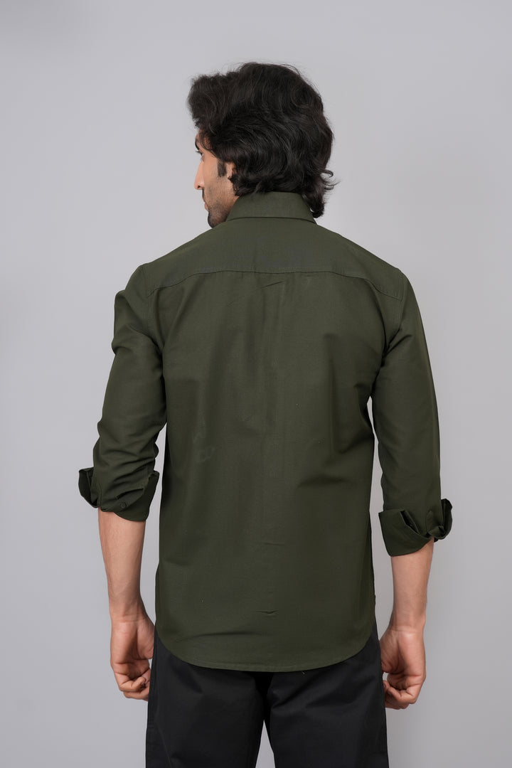 Premium Olive Green Casual Shirt for Men