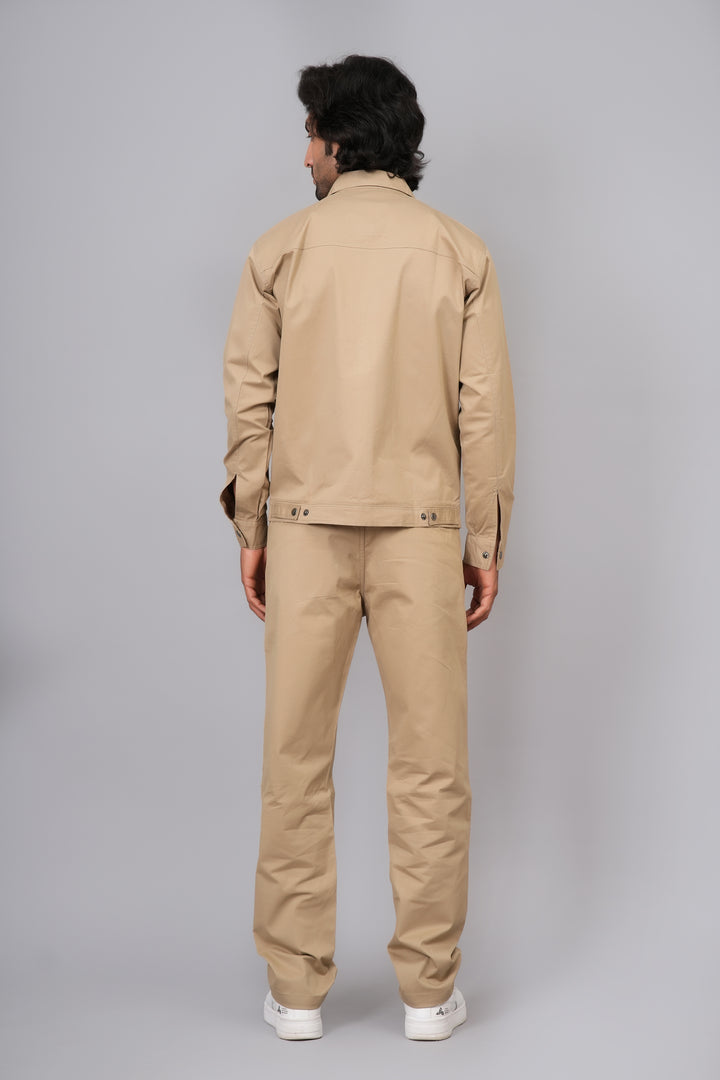 Men’s Khaki Smart Casual Co-Ord Set