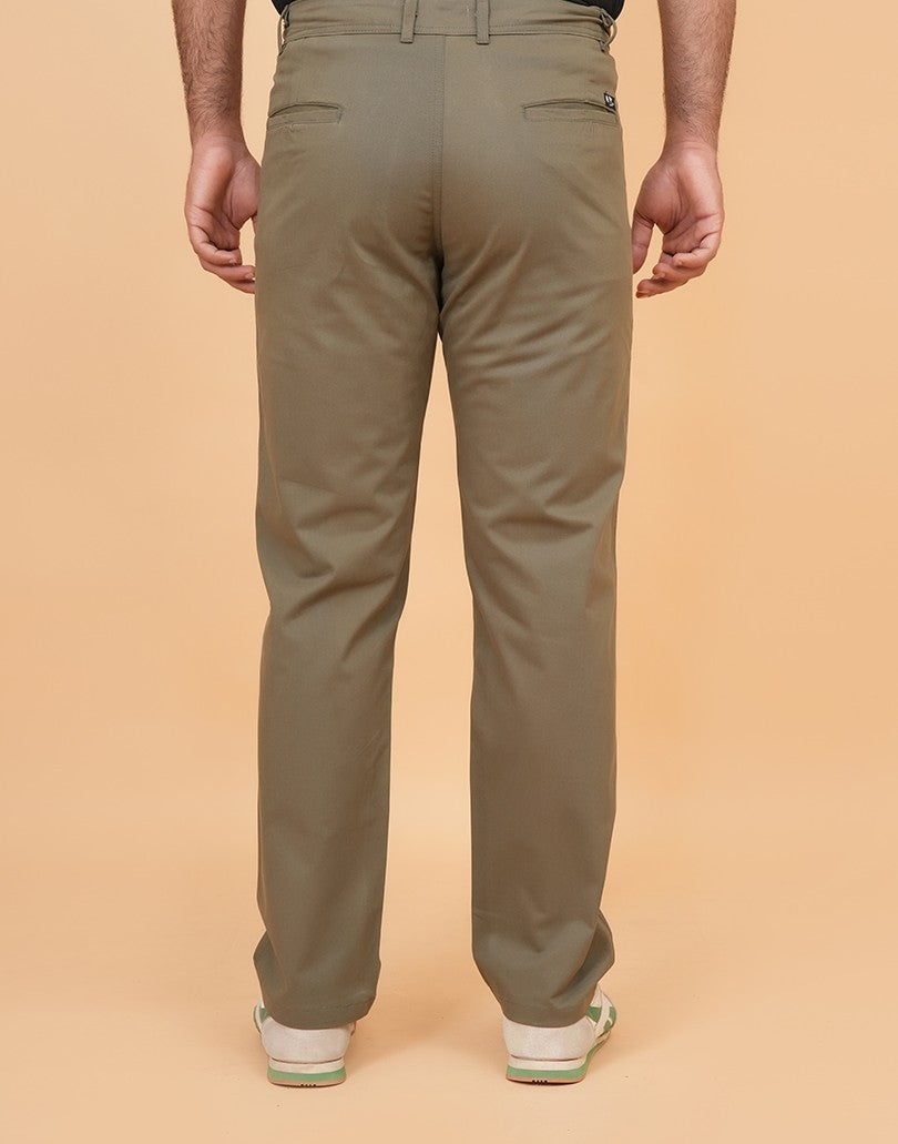 Men’s Olive Green Slim Fit Trousers