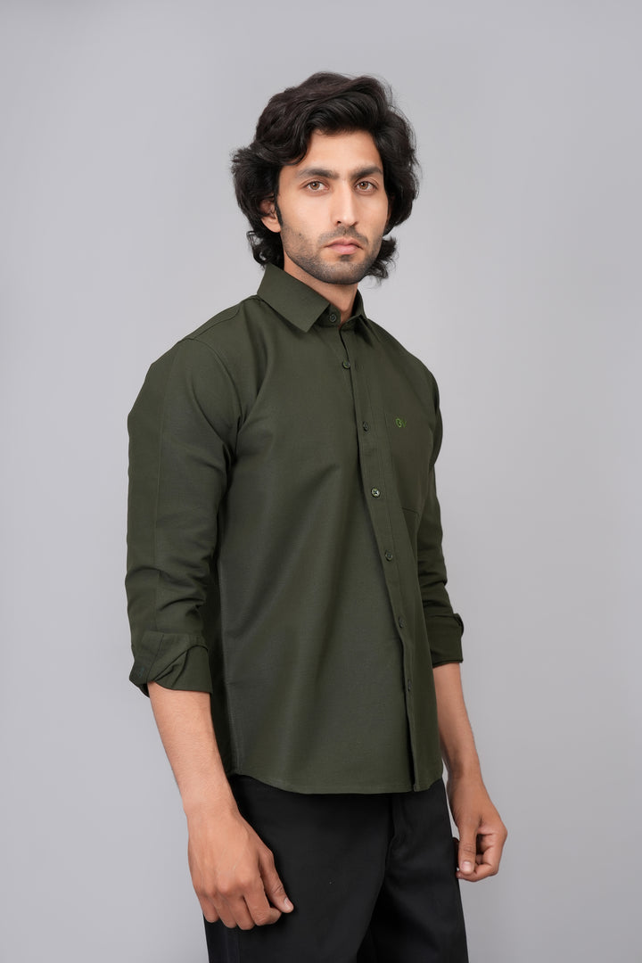Premium Olive Green Casual Shirt for Men