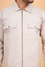 Load image into Gallery viewer, Men’s Sand Beige Structured Shacket