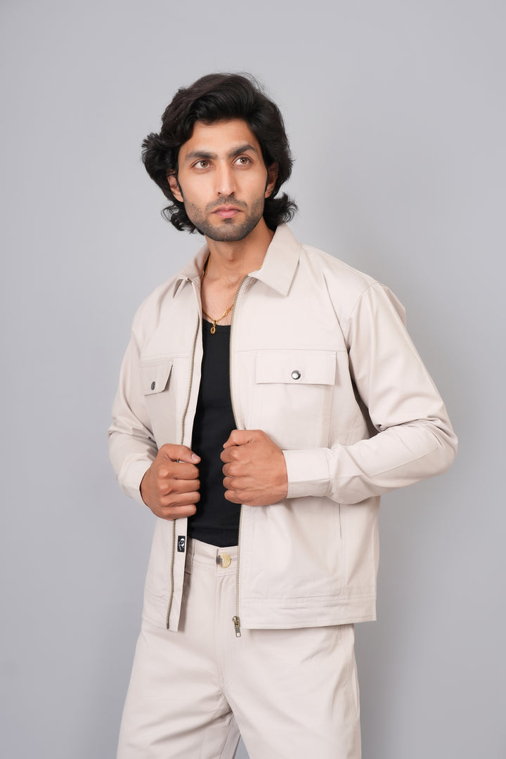 Men’s Classic Beige Utility Co-Ord Set